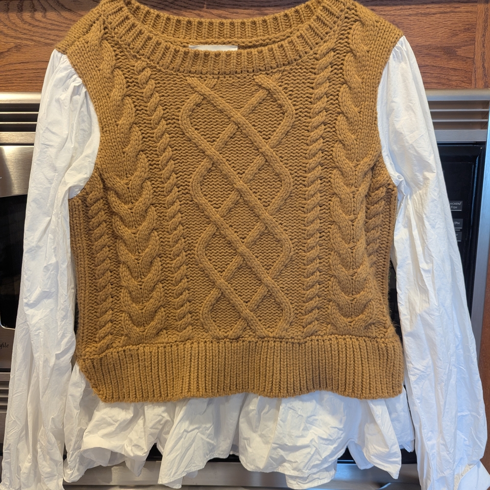 Anthropologie Cable Sweater and Sleeves